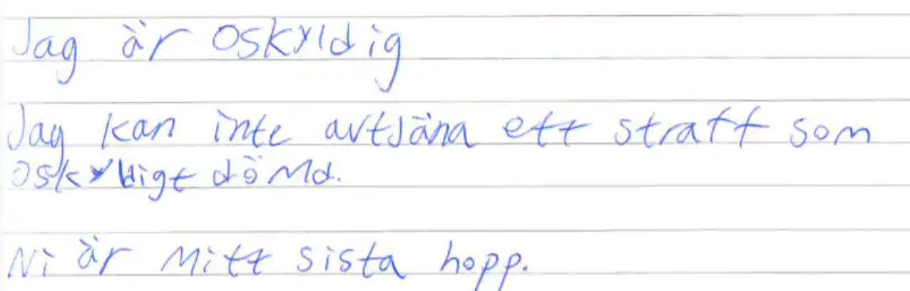 Tishko Ahmeds brev till HD. Tishko Ahmeds brev till HD.
